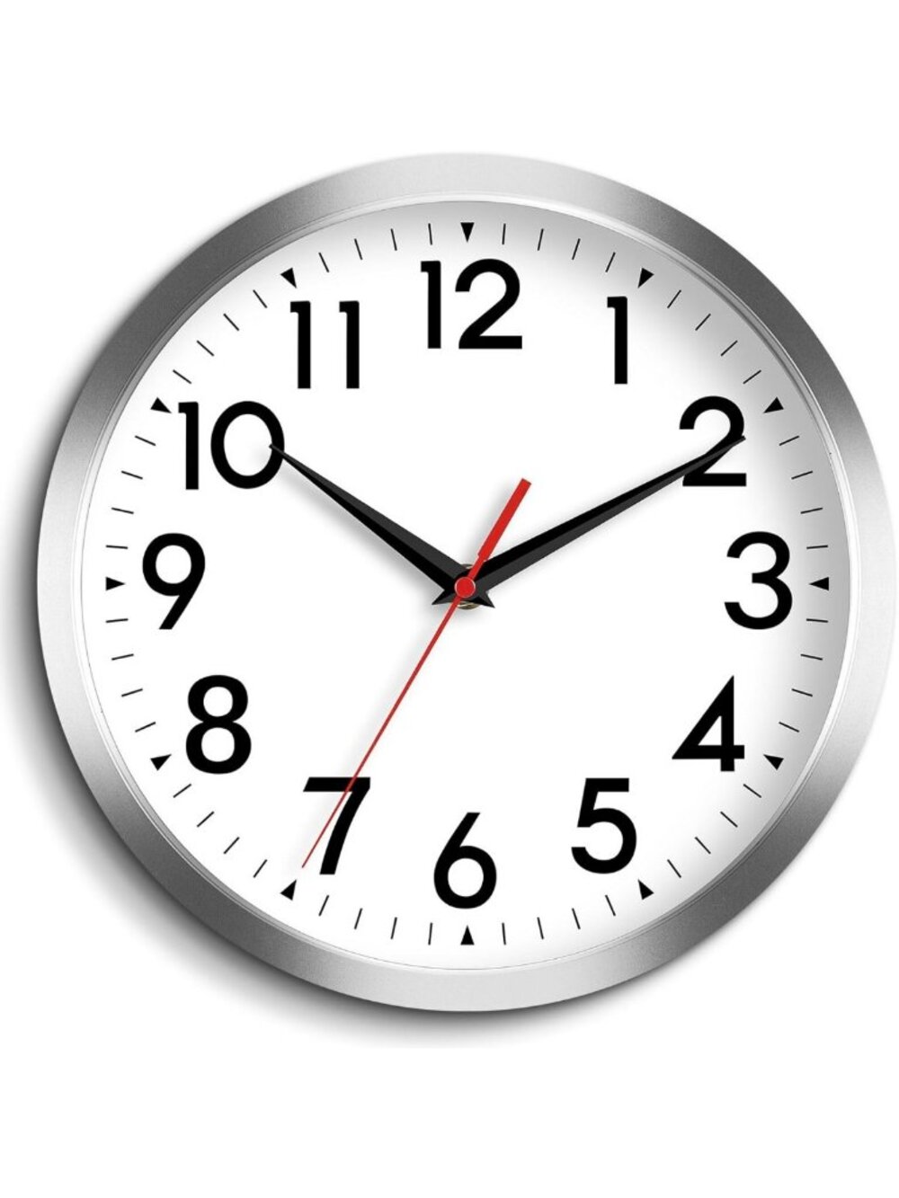 Silent Non-Ticking 10-Inch Wall Clock | Large Easy-Read Dial for Home & Office